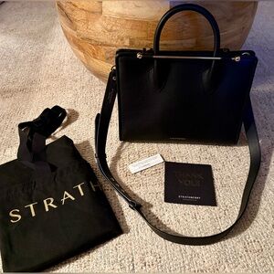 Strathberry Black Midi tote
